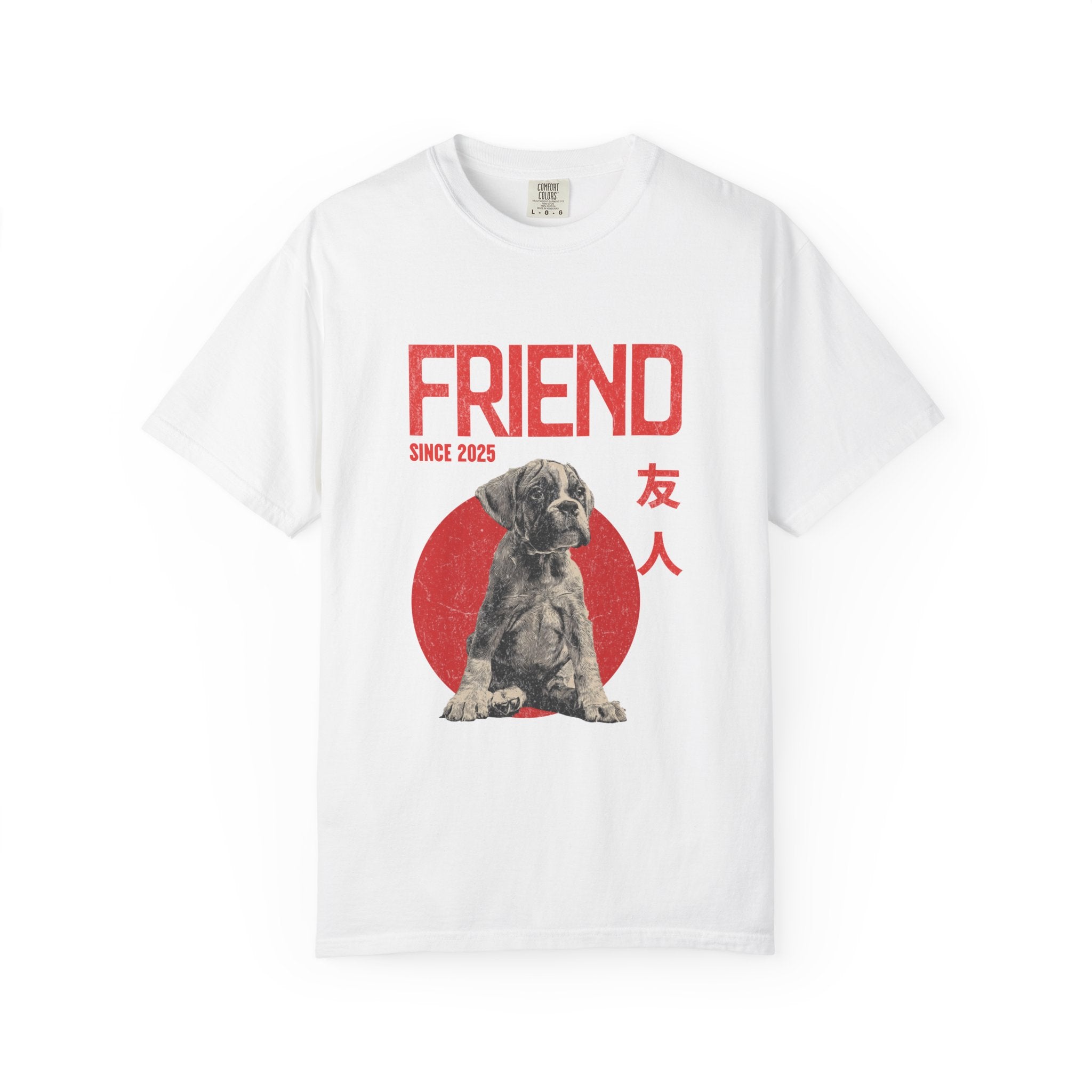 Boxer Puppy T-shirt | Anime Dog Shirt | Pet Memorial, Adoption Gift | Custom Year Personalization | Comfort Colors®
