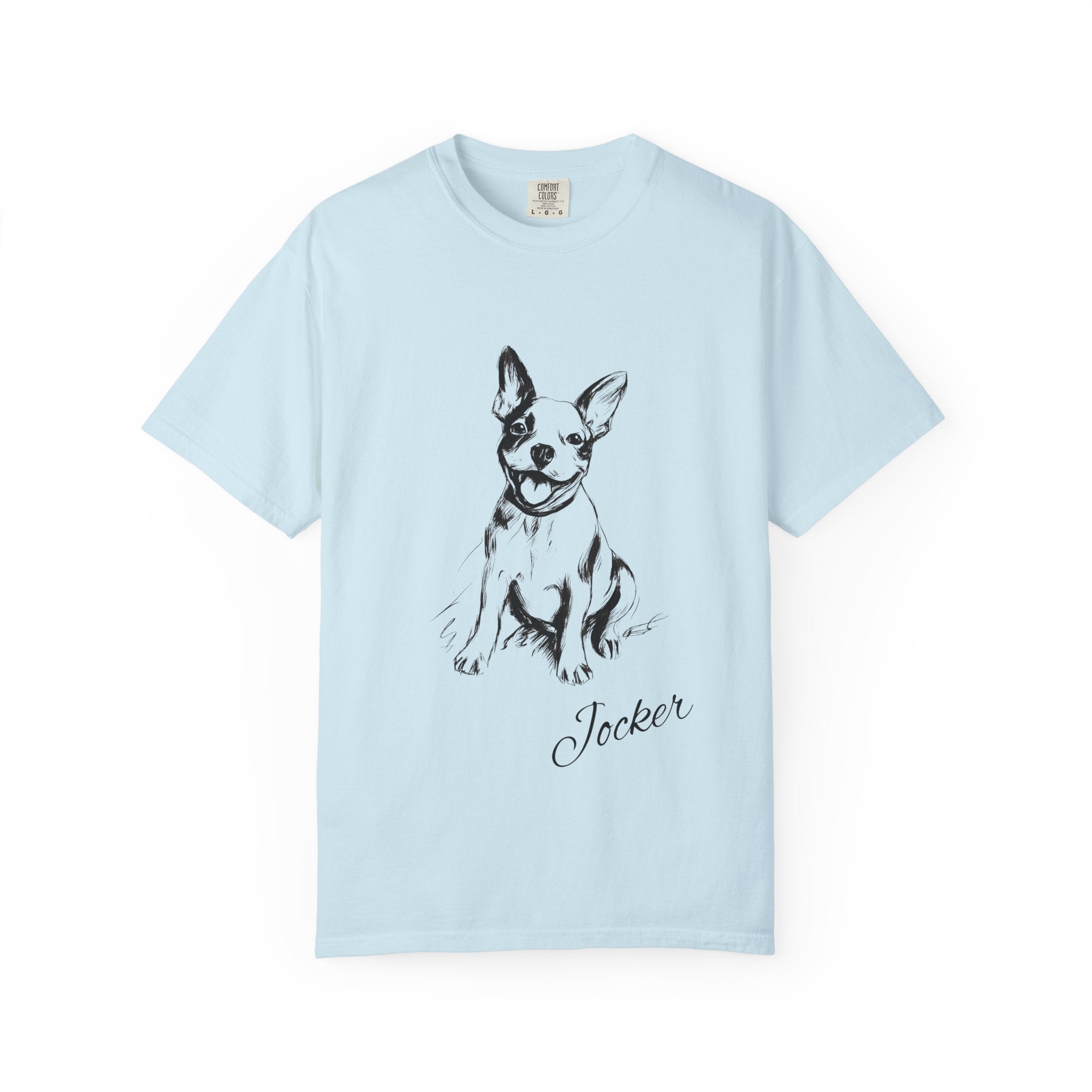 Personalized Boston Terrier T-Shirt | Custom Dog Name Tee | Comfort Colors Tee | Minimal Sketch Vintage Style | Dog lover gift