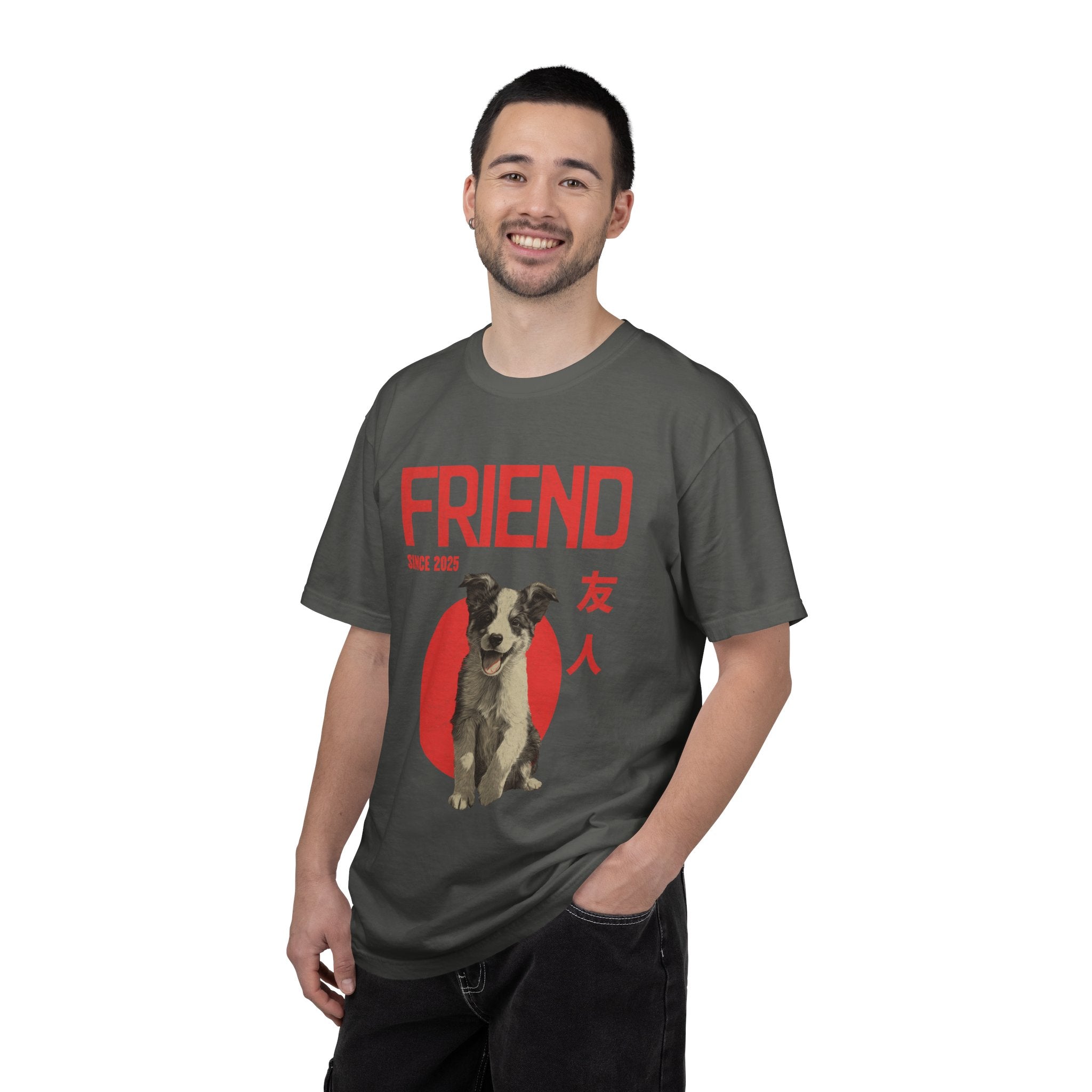 Border Collie Puppy T-shirt | Anime Dog Shirt | Pet Memorial, Adoption Gift | Custom Year Personalization | Comfort Colors®