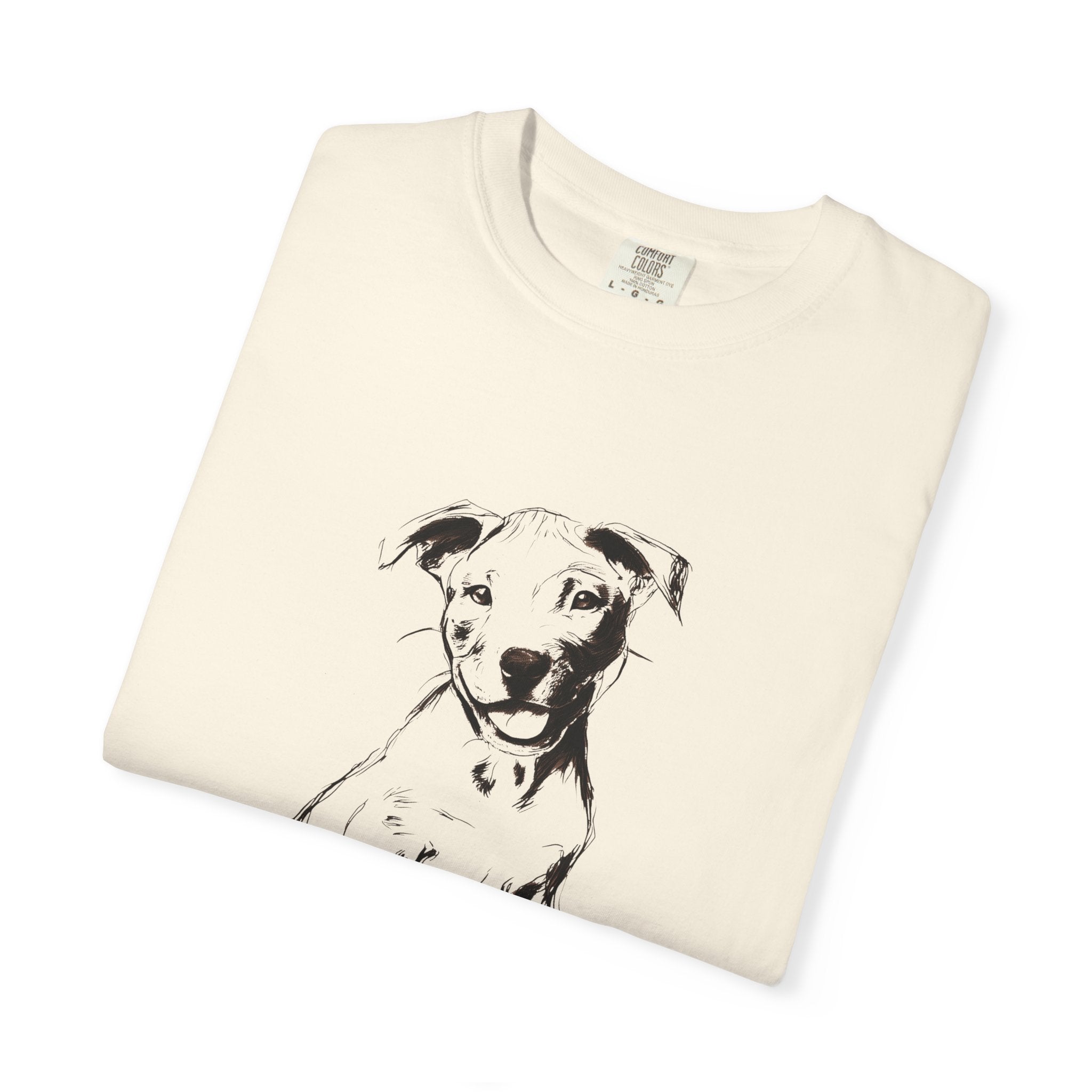 Personalized Pitbull T-Shirt | Custom Dog Name Tee | Comfort Colors 1717 Tee | Minimal Sketch Vintage Style | Dog lover gift