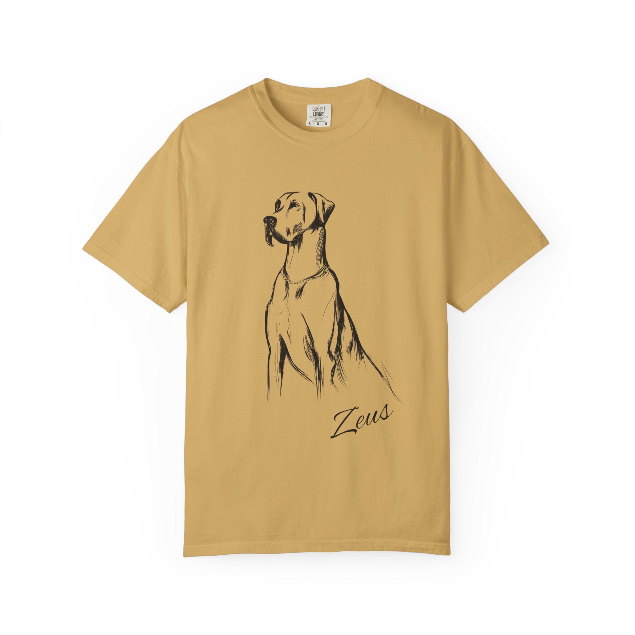 Personalized Great Dane T-Shirt | Custom Dog Name Tee | Comfort Colors Tee | Minimal Sketch Vintage Style | Dog lover gift