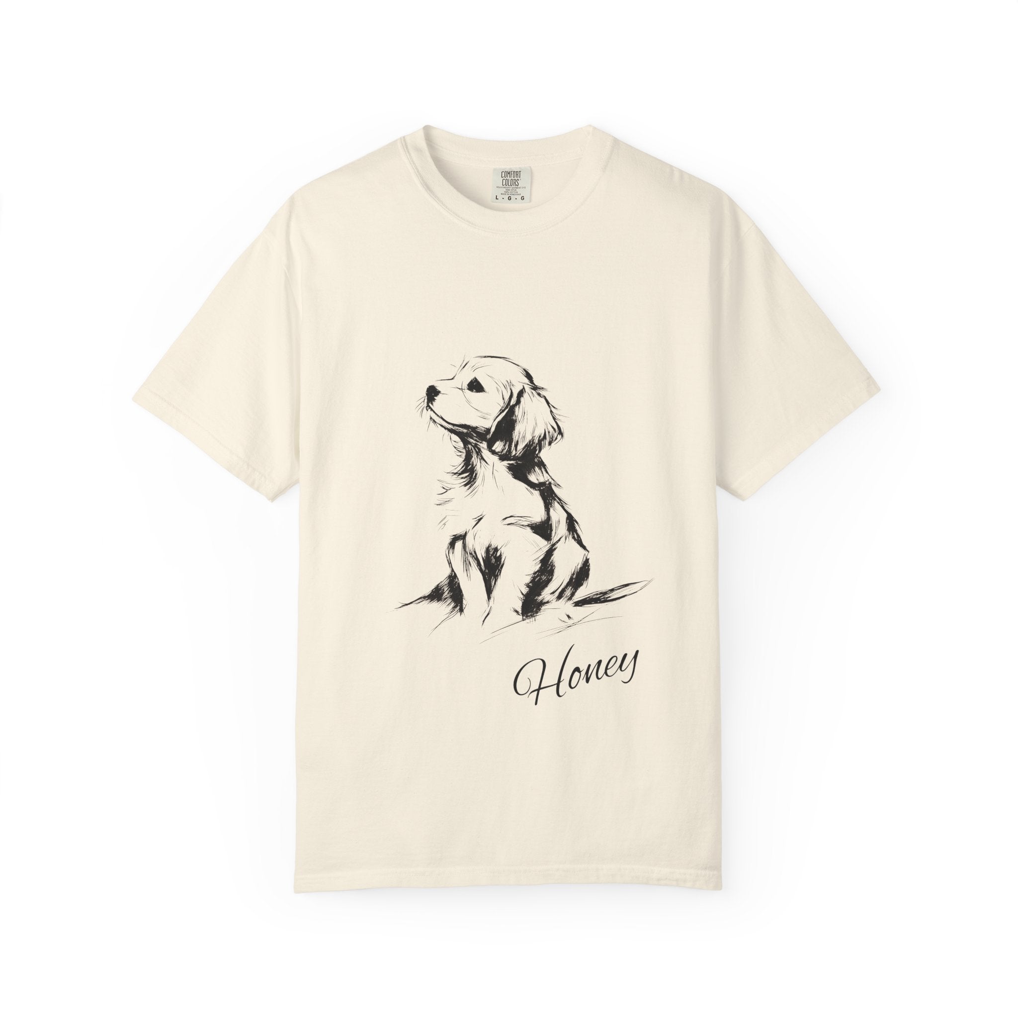Personalized Cocker Spaniel T-Shirt | Custom Dog Name Tee | Comfort Colors 1717 Tee | Minimal Sketch Vintage Style | Dog lover gift