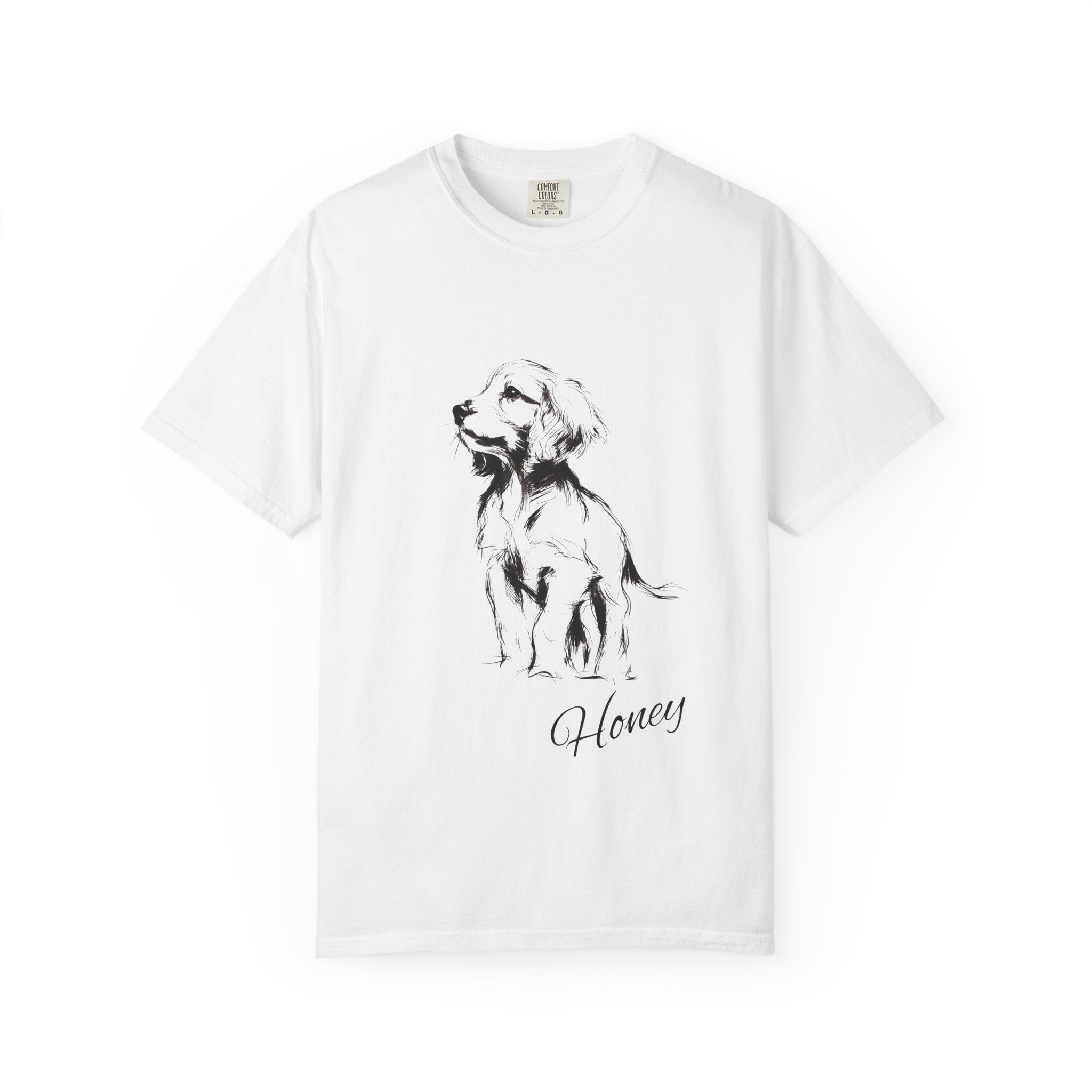 Personalized Irish Setter T-Shirt | Custom Dog Name Tee | Comfort Colors 1717 Tee | Minimal Sketch Vintage Style | Dog lover gift