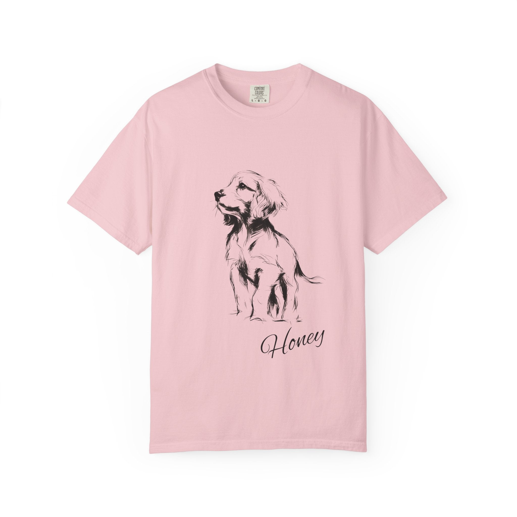 Personalized Irish Setter T-Shirt | Custom Dog Name Tee | Comfort Colors 1717 Tee | Minimal Sketch Vintage Style | Dog lover gift