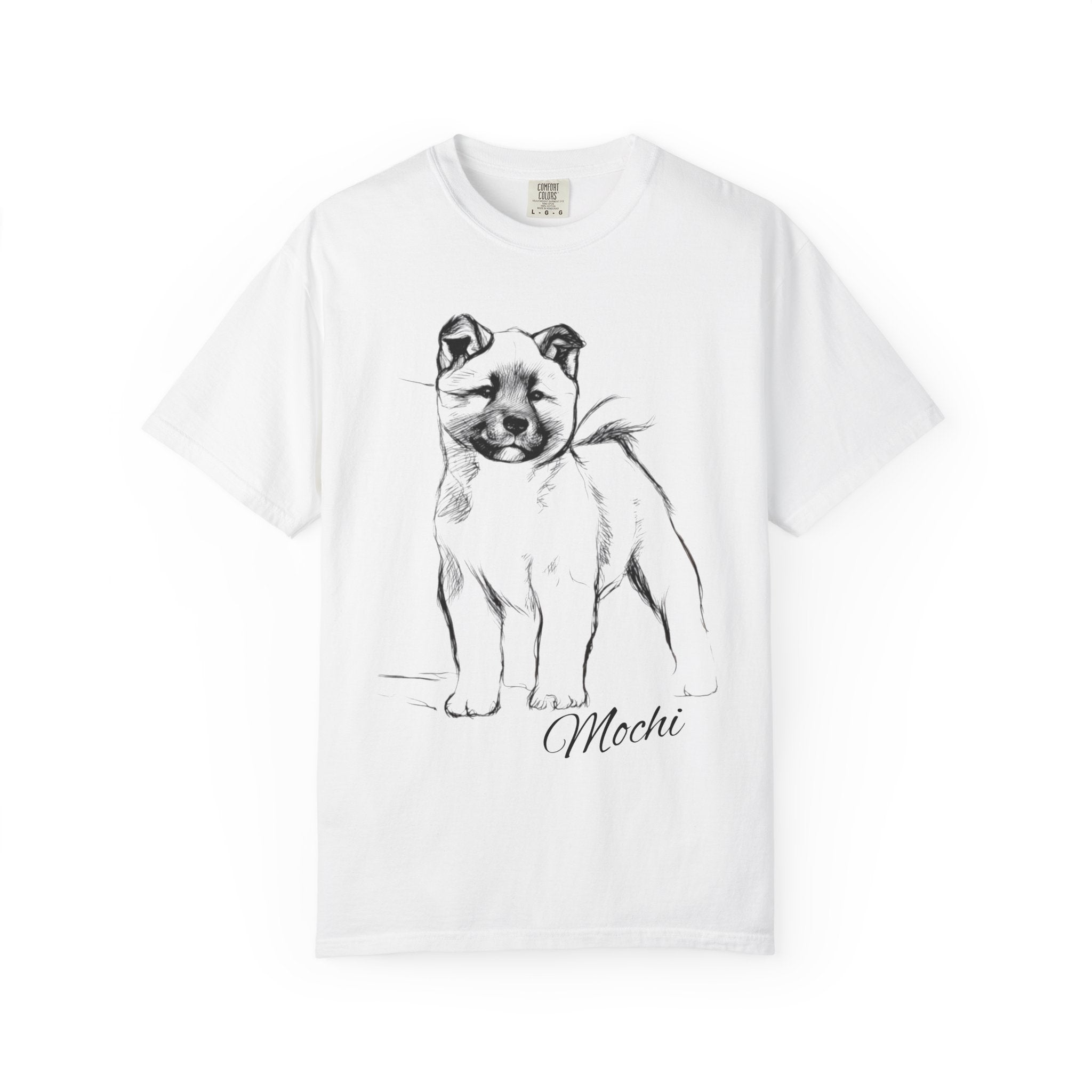 Personalized American Akita T-Shirt | Custom Dog Name Tee | Comfort Colors 1717 Tee | Minimal Sketch Vintage Style | Dog lover gift