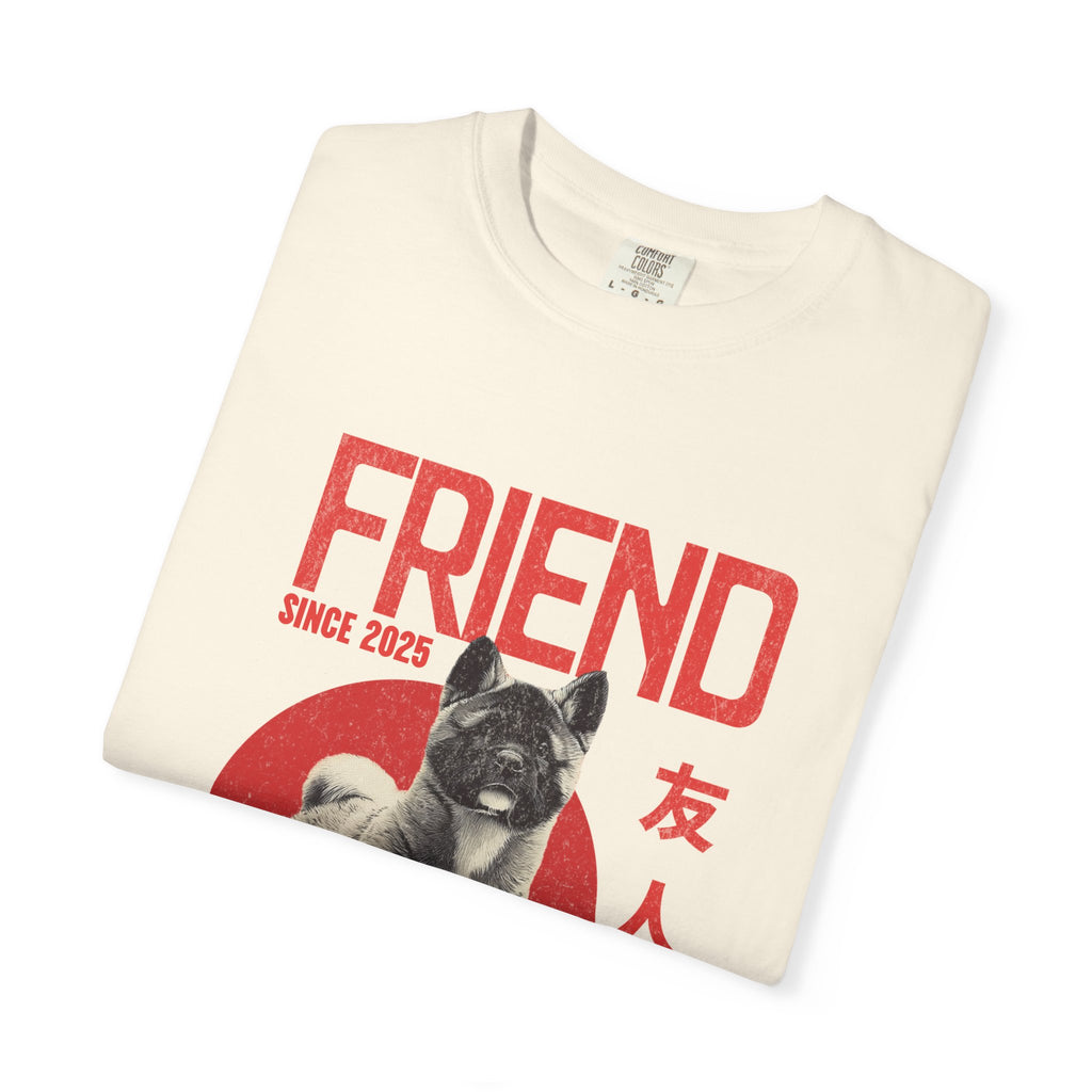 American Akita Friend Shirt  | Anime Dog T-Shirt | Unisex Birthday Gift | Custom Year Personalization | Gift for Dog Lovers and Anime Fans