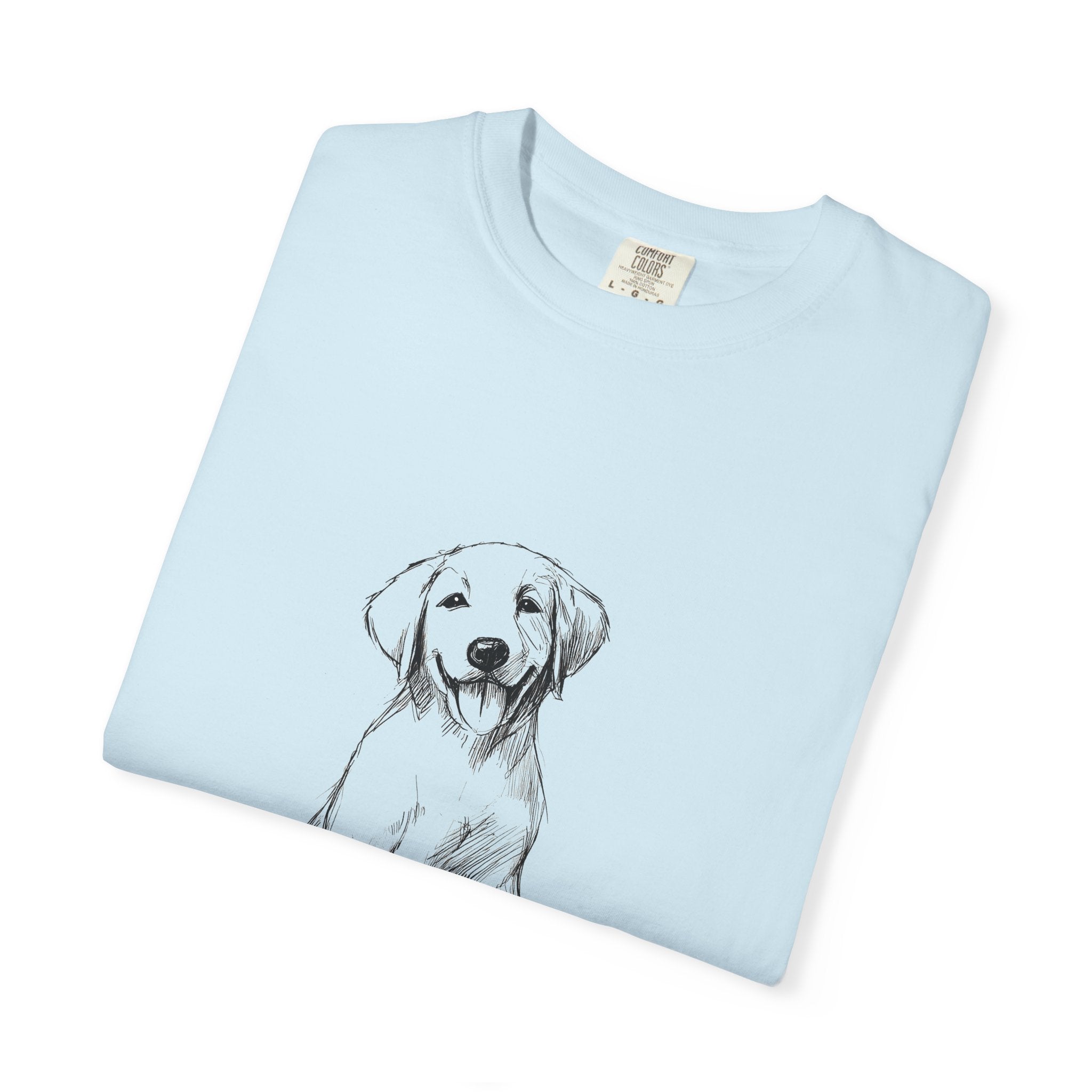 Personalized Labrador Retriever T-Shirt | Custom Dog Name Tee | Comfort Colors 1717 Tee | Minimal Sketch Vintage Style | Dog lover gift