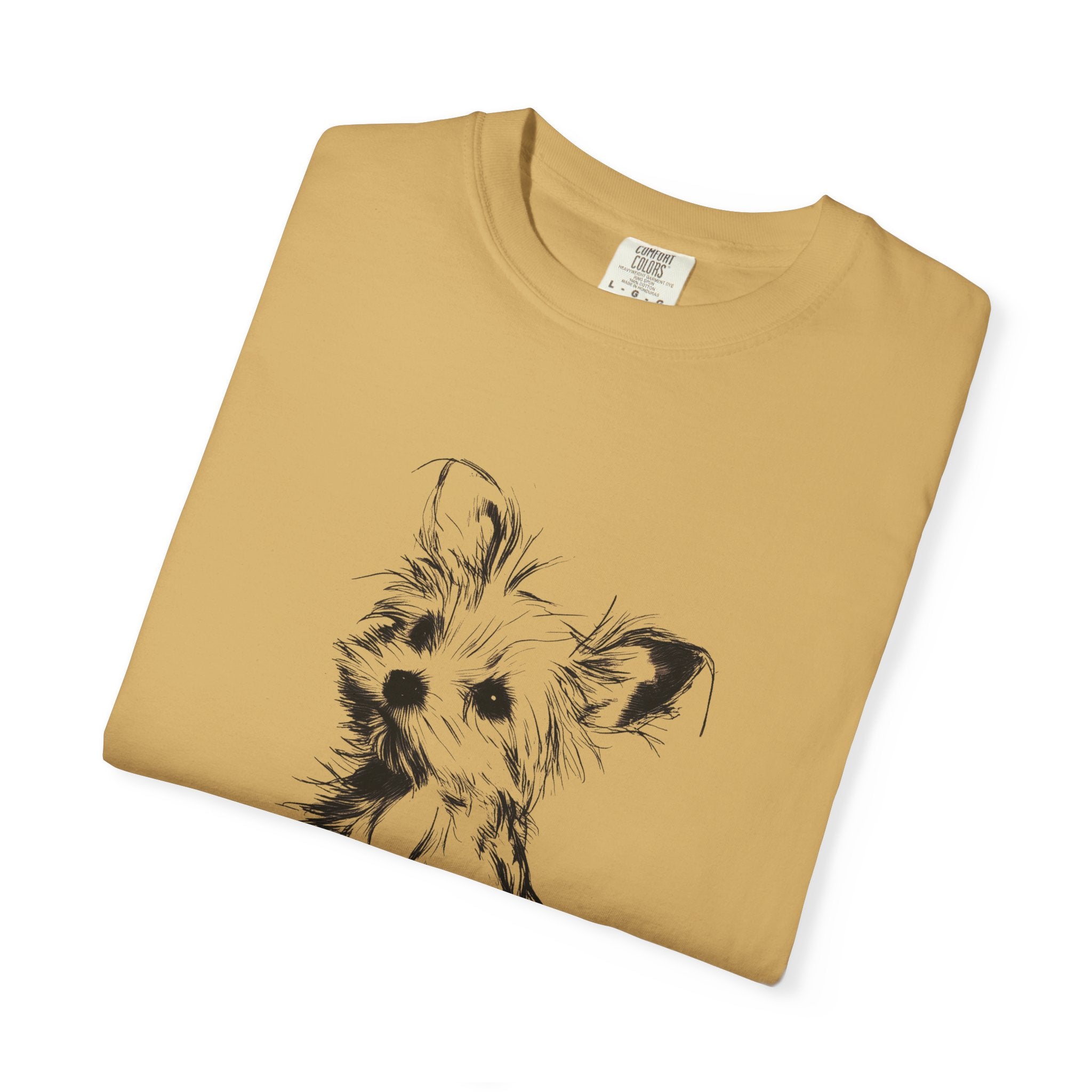 Personalized Yorkshire Terrier T-Shirt | Custom Dog Name Tee | Comfort Colors 1717 Tee | Minimal Sketch Vintage Style | Dog lover gift
