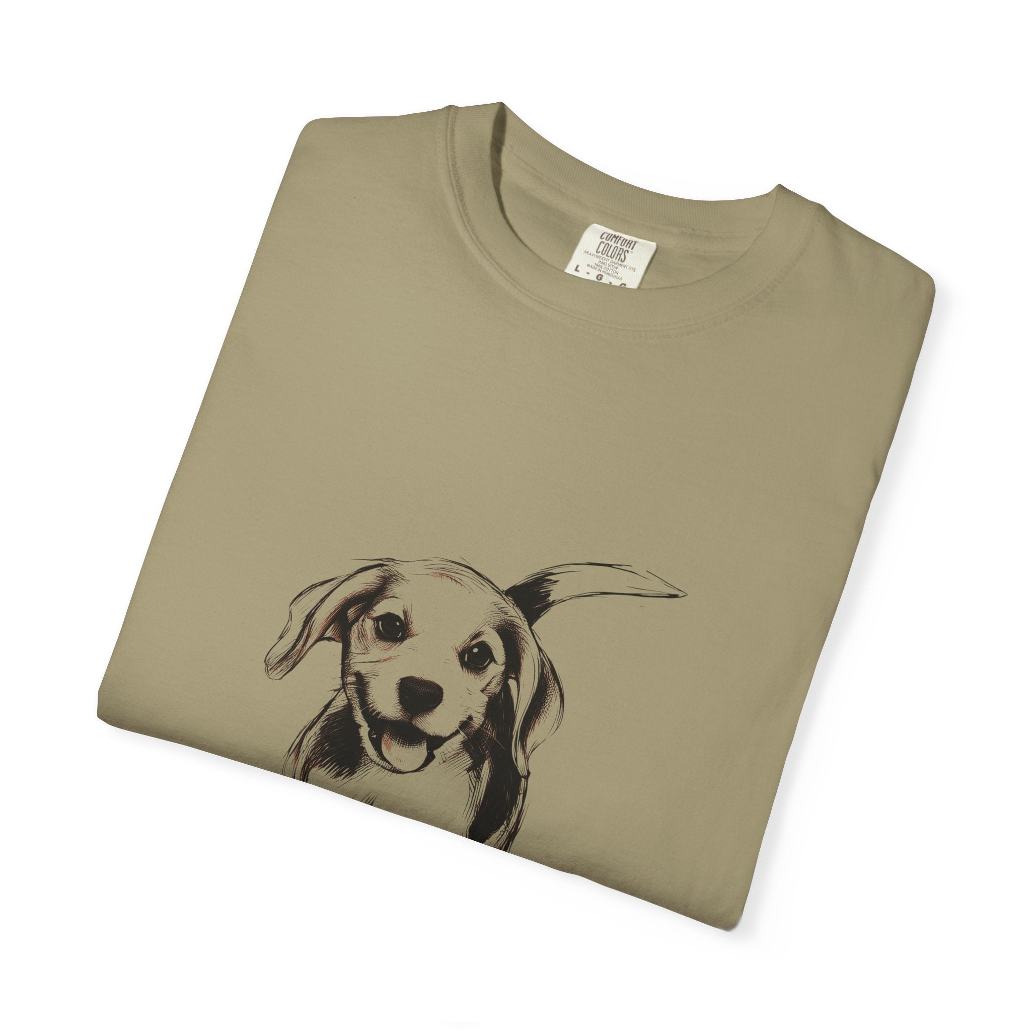 Personalized Beagle T-Shirt | Custom Dog Name Tee | Comfort Colors 1717 Tee | Minimal Sketch Vintage Style | Dog lover gift