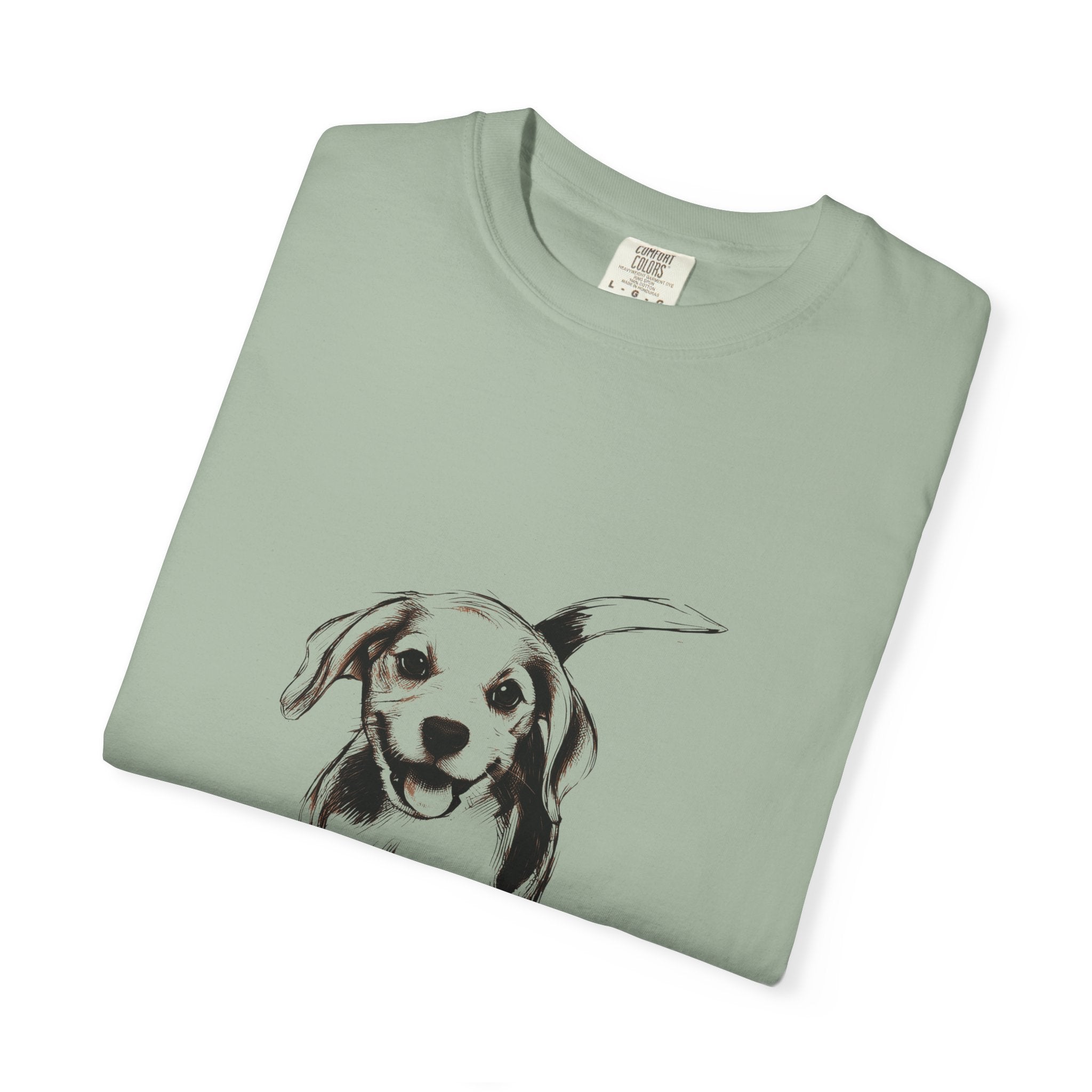 Personalized Beagle T-Shirt | Custom Dog Name Tee | Comfort Colors 1717 Tee | Minimal Sketch Vintage Style | Dog lover gift
