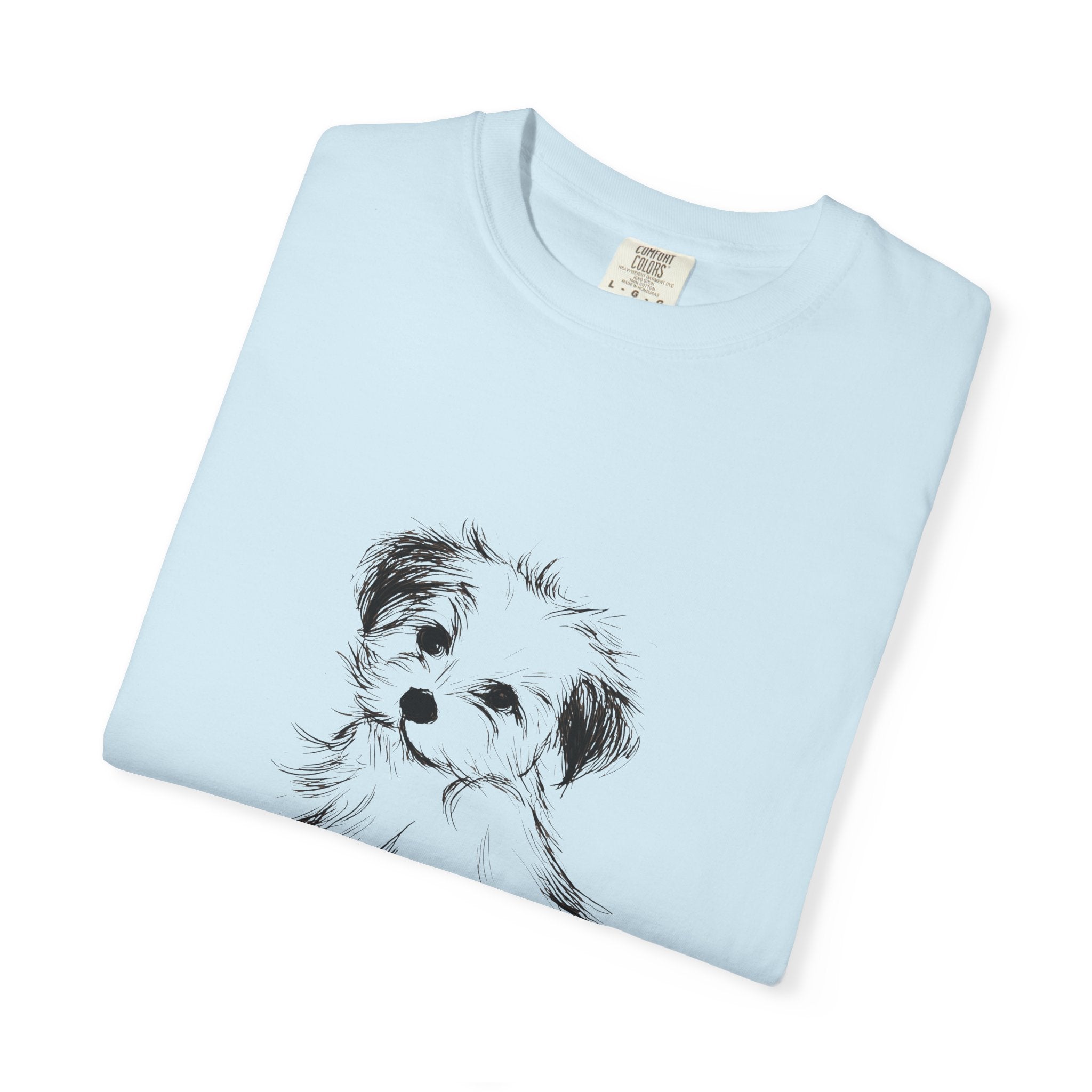 Personalized Maltese T-Shirt | Custom Dog Name Tee | Comfort Colors Tee | Minimal Sketch Vintage Style | Dog lover gift