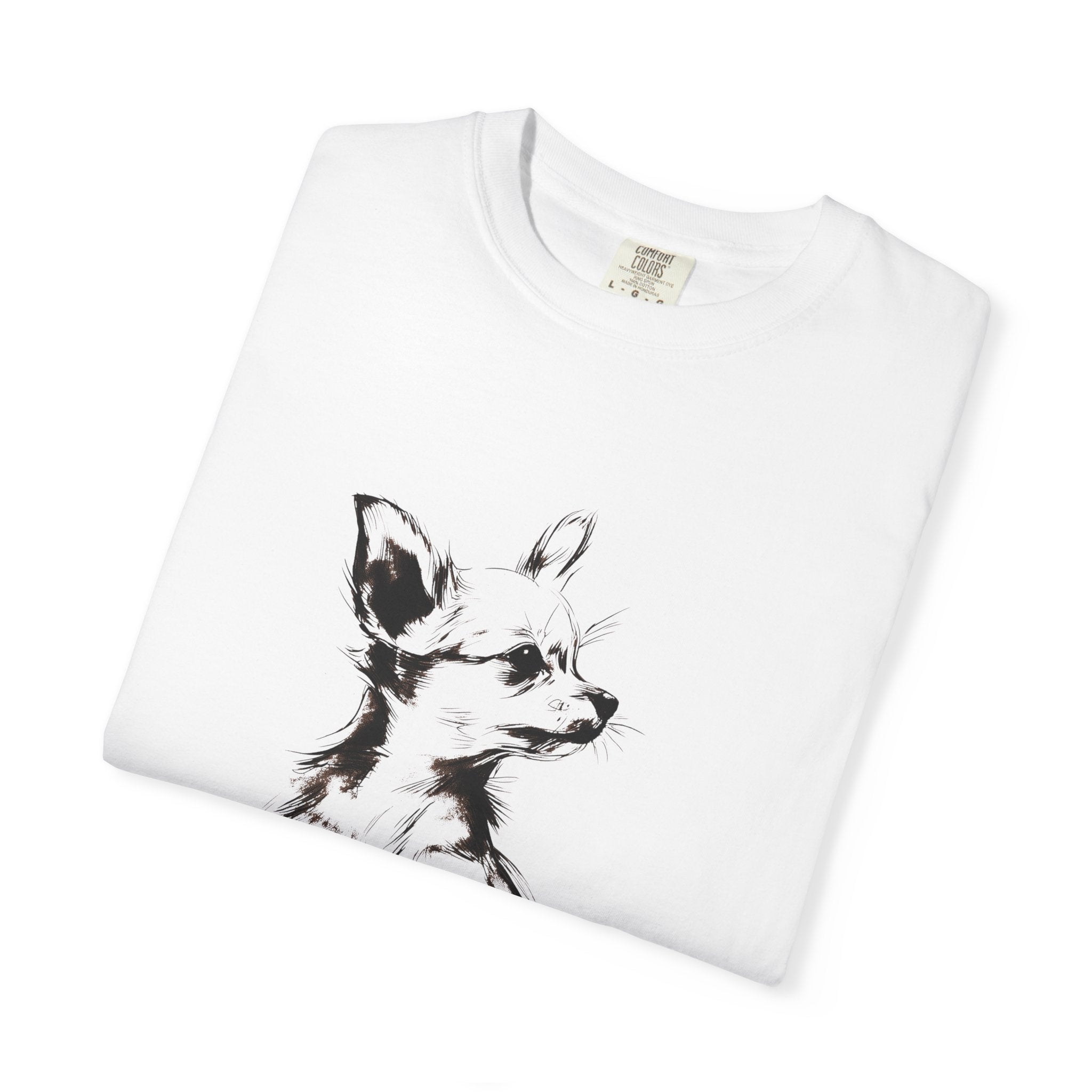 Personalized Chihuahua T-Shirt | Custom Dog Name Tee | Comfort Colors 1717 Tee | Minimal Sketch Vintage Style | Dog lover gift