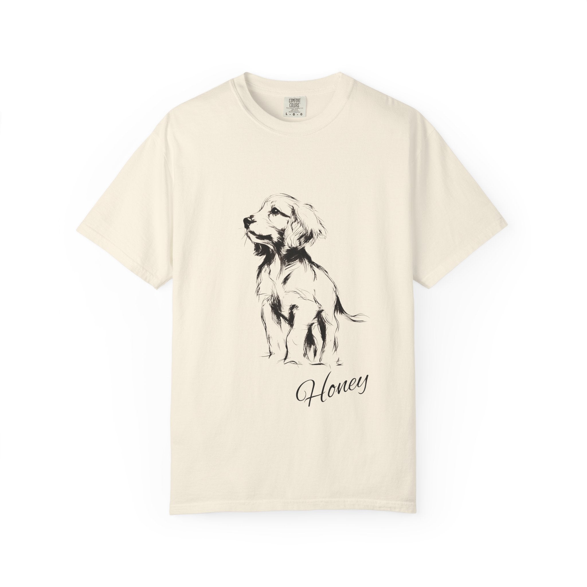 Personalized Irish Setter T-Shirt | Custom Dog Name Tee | Comfort Colors 1717 Tee | Minimal Sketch Vintage Style | Dog lover gift