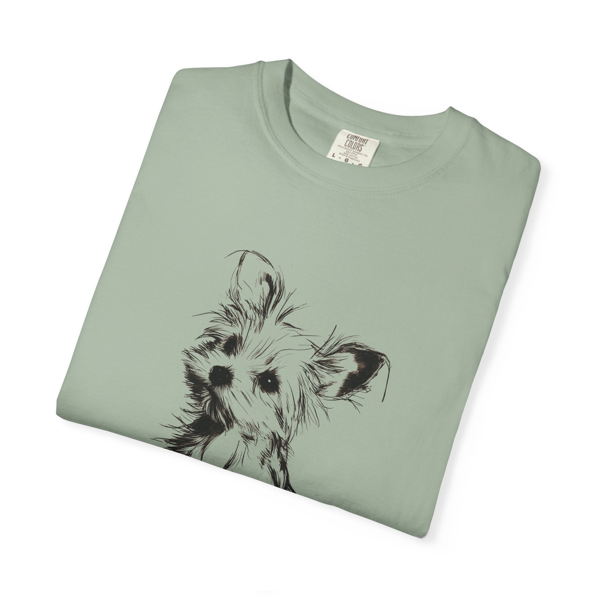 Personalized Yorkshire Terrier T-Shirt | Custom Dog Name Tee | Comfort Colors 1717 Tee | Minimal Sketch Vintage Style | Dog lover gift