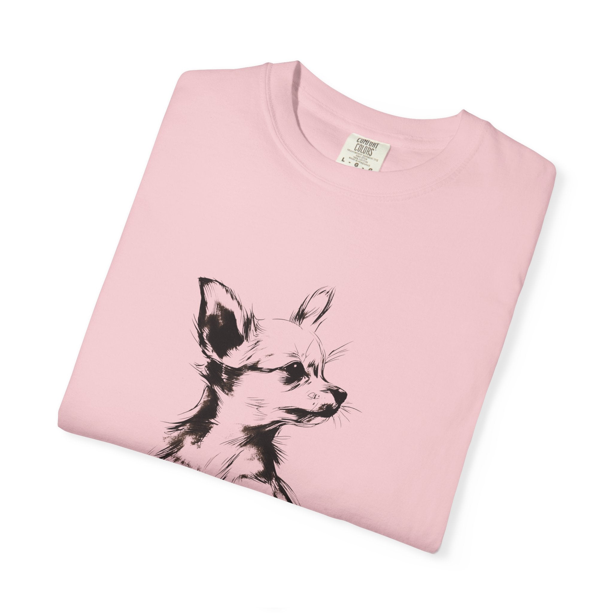 Personalized Chihuahua T-Shirt | Custom Dog Name Tee | Comfort Colors 1717 Tee | Minimal Sketch Vintage Style | Dog lover gift