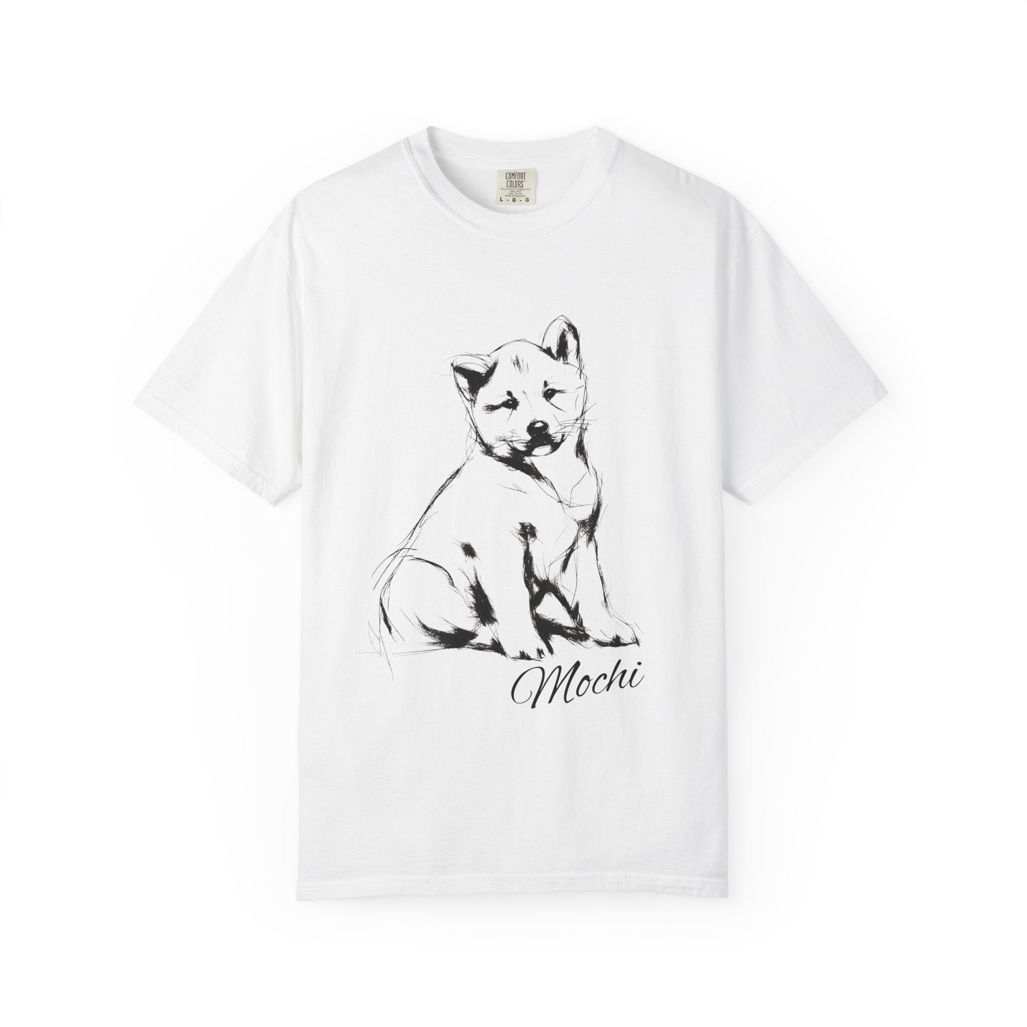 Personalized Akita Inu T-Shirt | Custom Dog Name Tee | Comfort Colors 1717 Tee | Minimal Sketch Vintage Style | Dog lover gift