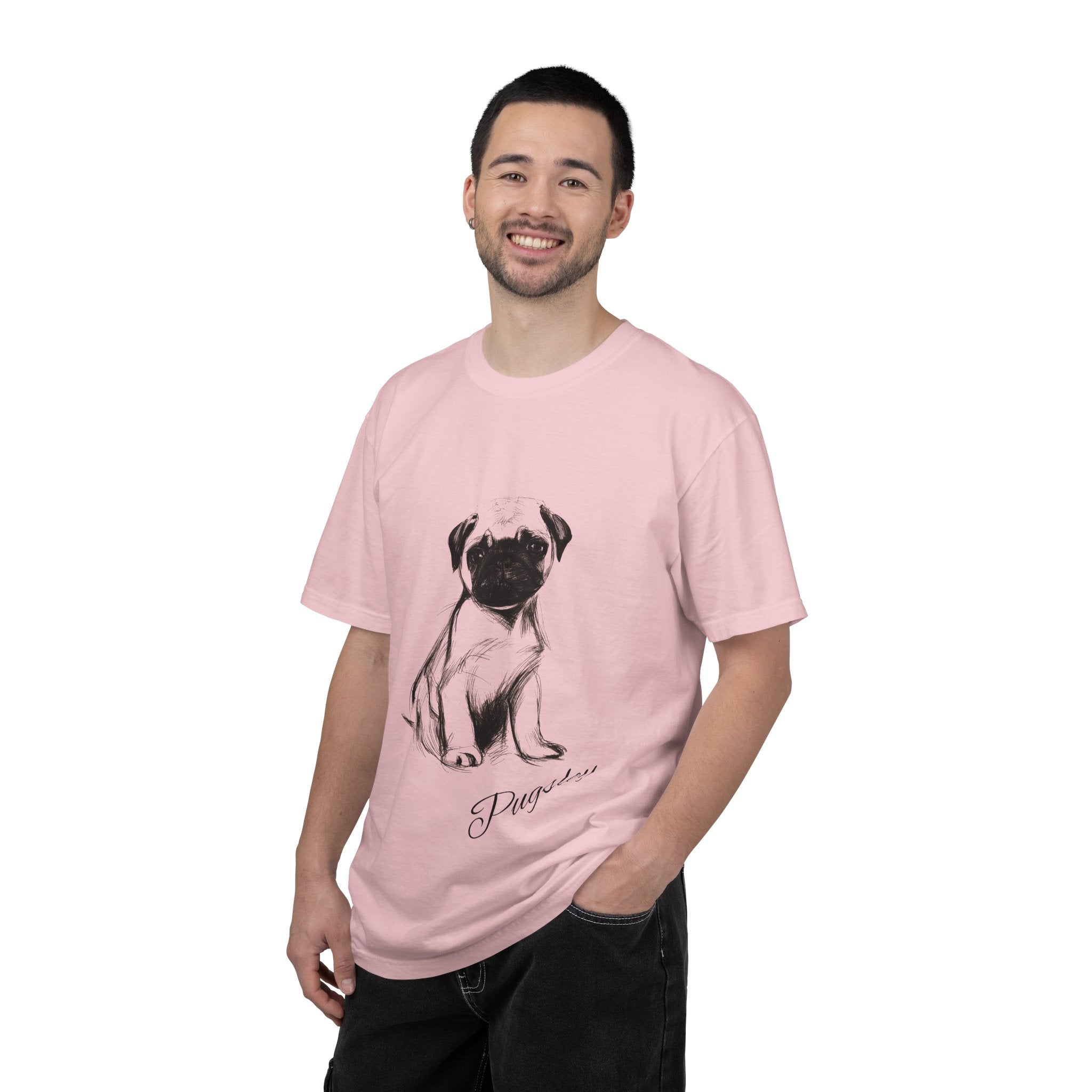Personalized Pug T-Shirt | Custom Dog Name Tee | Comfort Colors 1717 Tee | Minimal Sketch Vintage Style | Dog lover gift