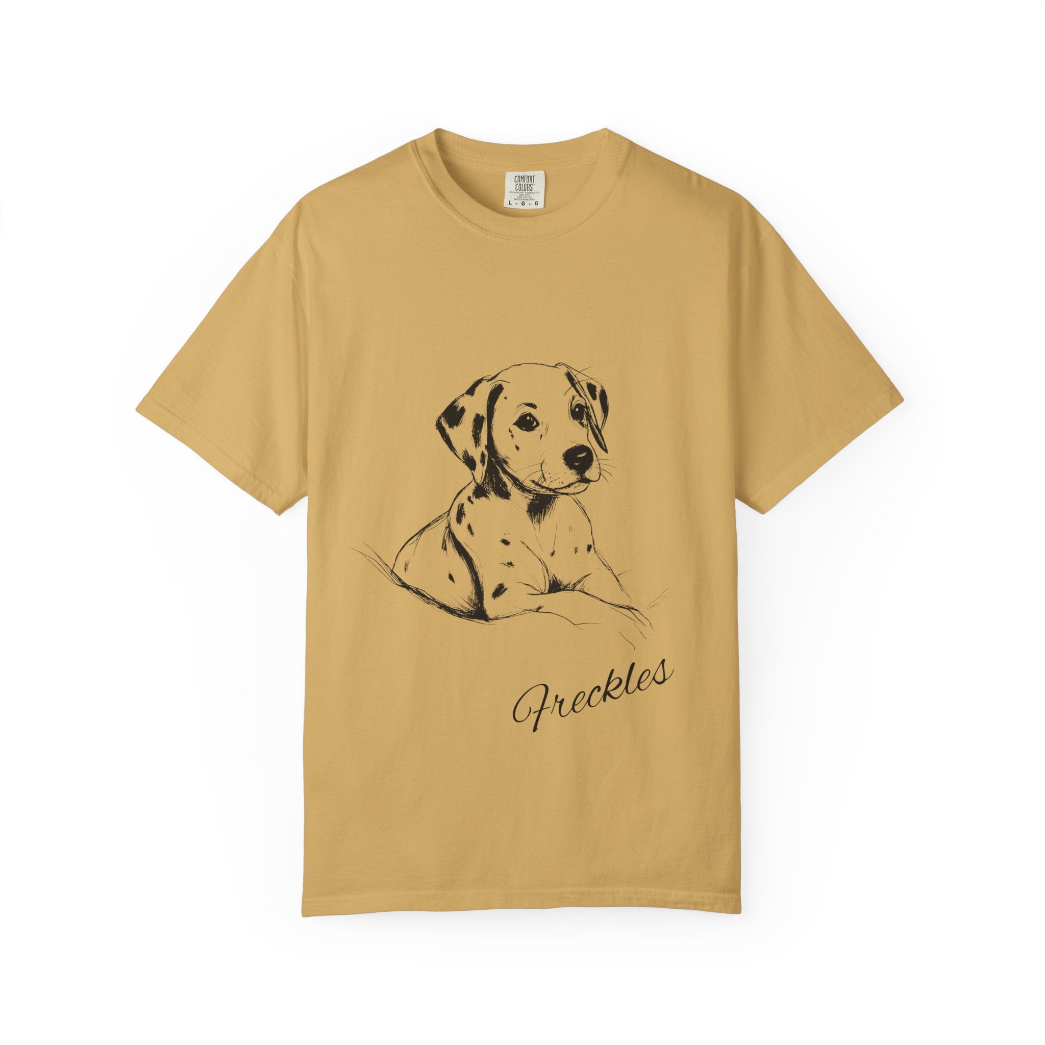 Personalized Dalmatian T-Shirt | Custom Dog Name Tee | Comfort Colors Tee | Minimal Sketch Vintage Style | Dog lover gift