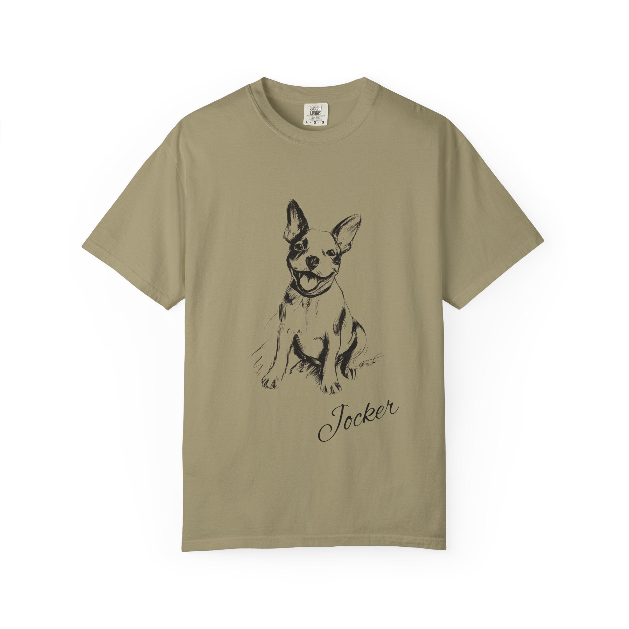 Personalized Boston Terrier T-Shirt | Custom Dog Name Tee | Comfort Colors Tee | Minimal Sketch Vintage Style | Dog lover gift