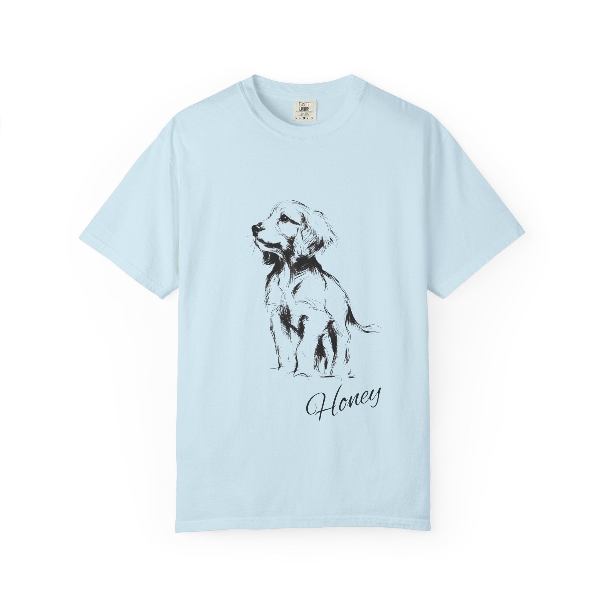 Personalized Irish Setter T-Shirt | Custom Dog Name Tee | Comfort Colors 1717 Tee | Minimal Sketch Vintage Style | Dog lover gift