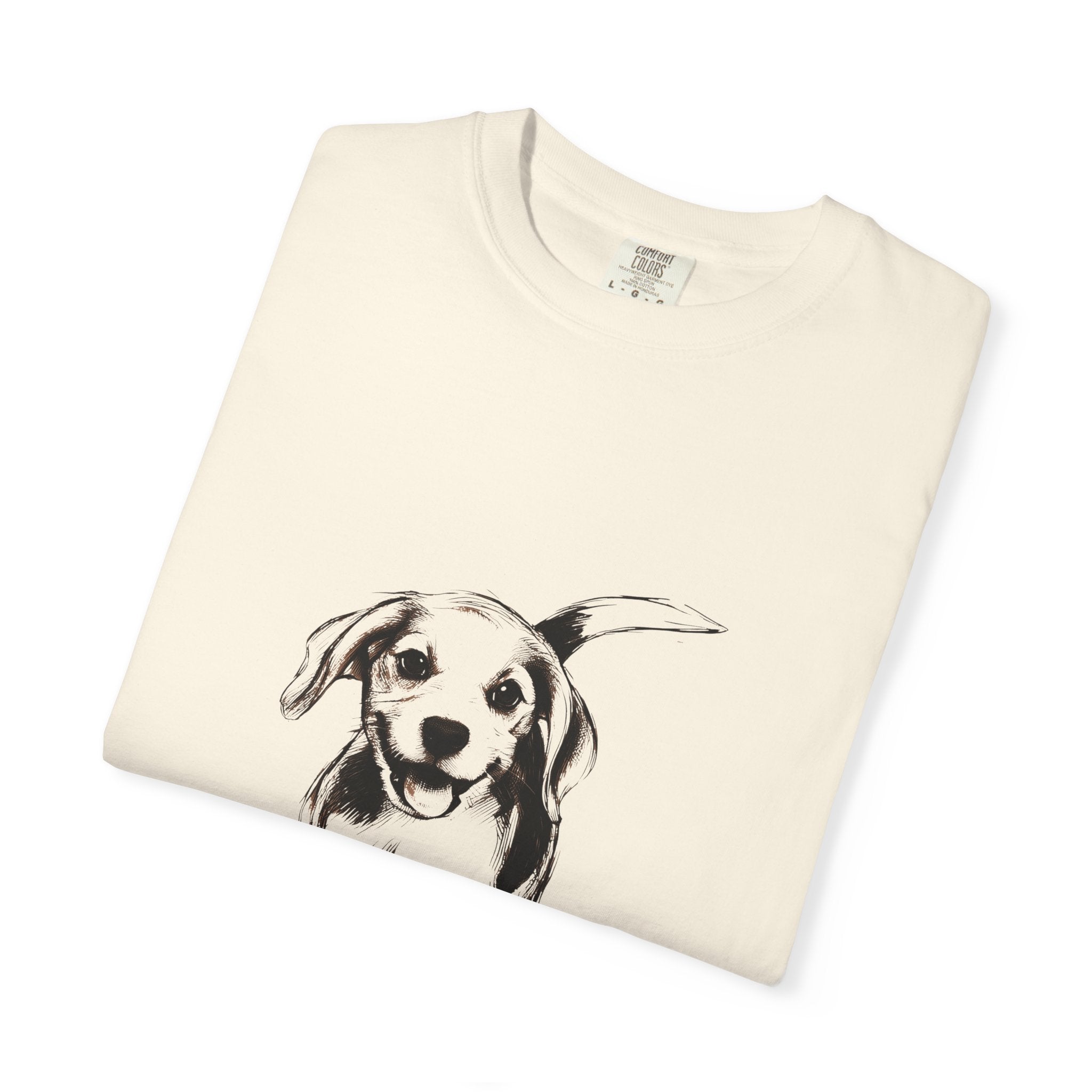 Personalized Beagle T-Shirt | Custom Dog Name Tee | Comfort Colors 1717 Tee | Minimal Sketch Vintage Style | Dog lover gift