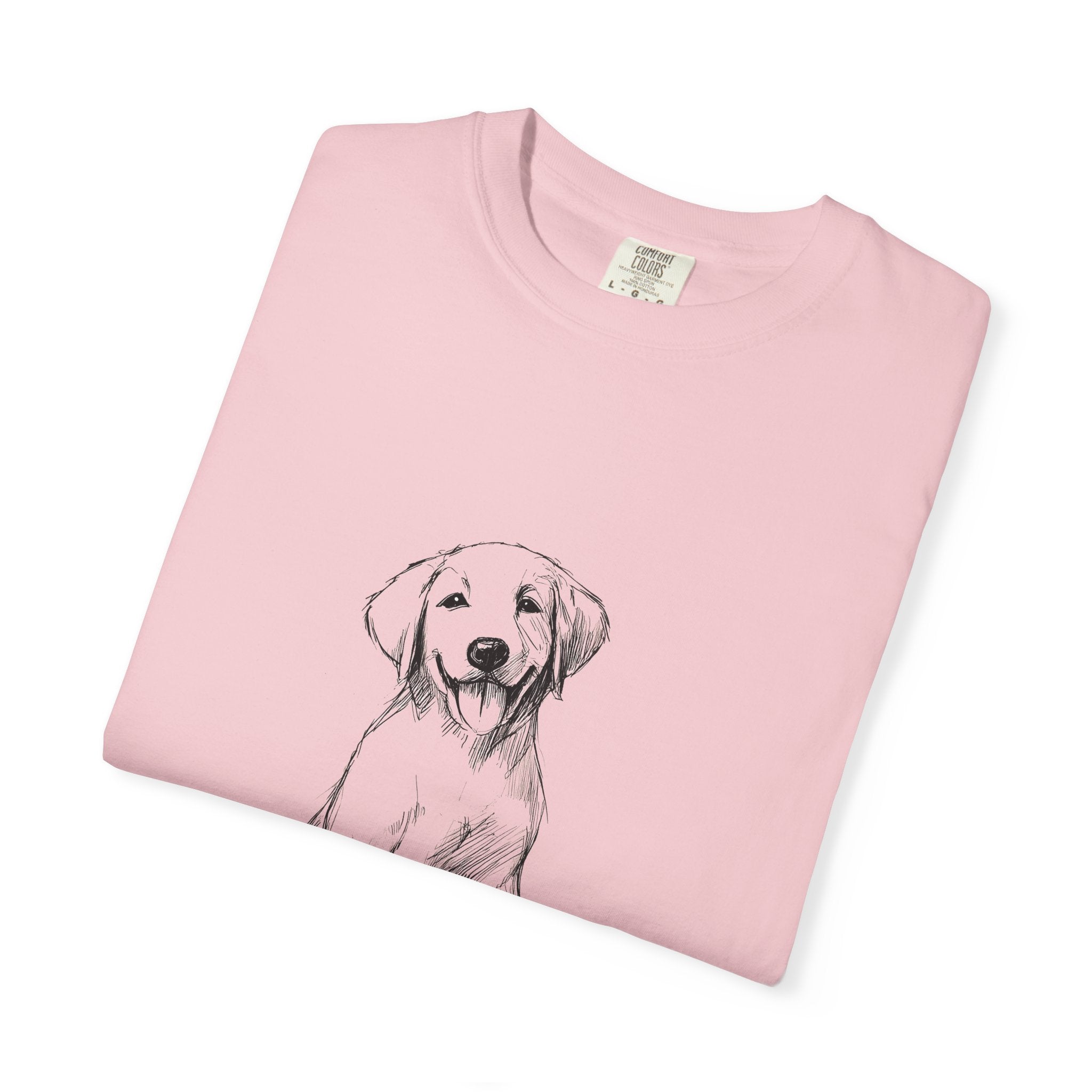 Personalized Labrador Retriever T-Shirt | Custom Dog Name Tee | Comfort Colors 1717 Tee | Minimal Sketch Vintage Style | Dog lover gift