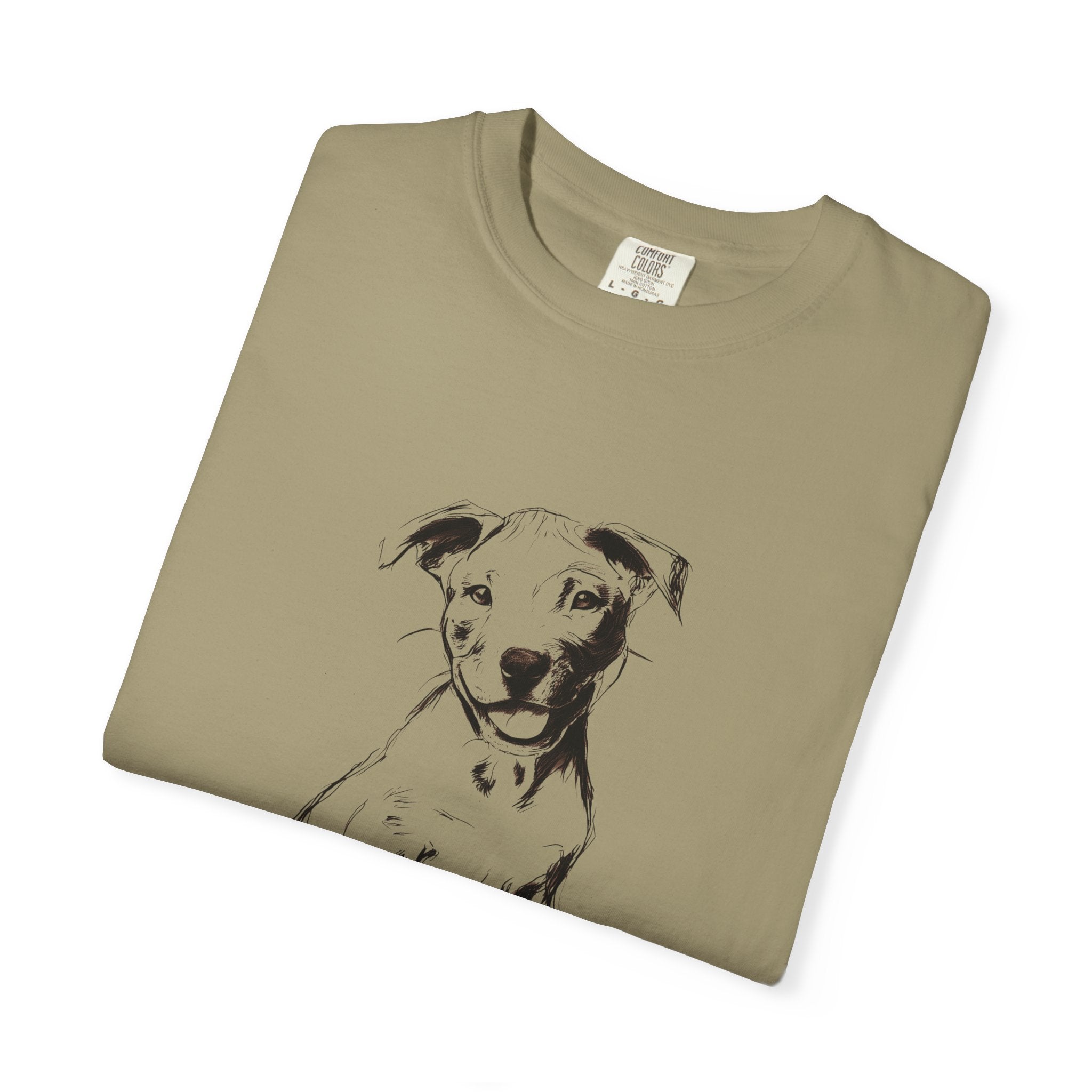 Personalized Pitbull T-Shirt | Custom Dog Name Tee | Comfort Colors 1717 Tee | Minimal Sketch Vintage Style | Dog lover gift