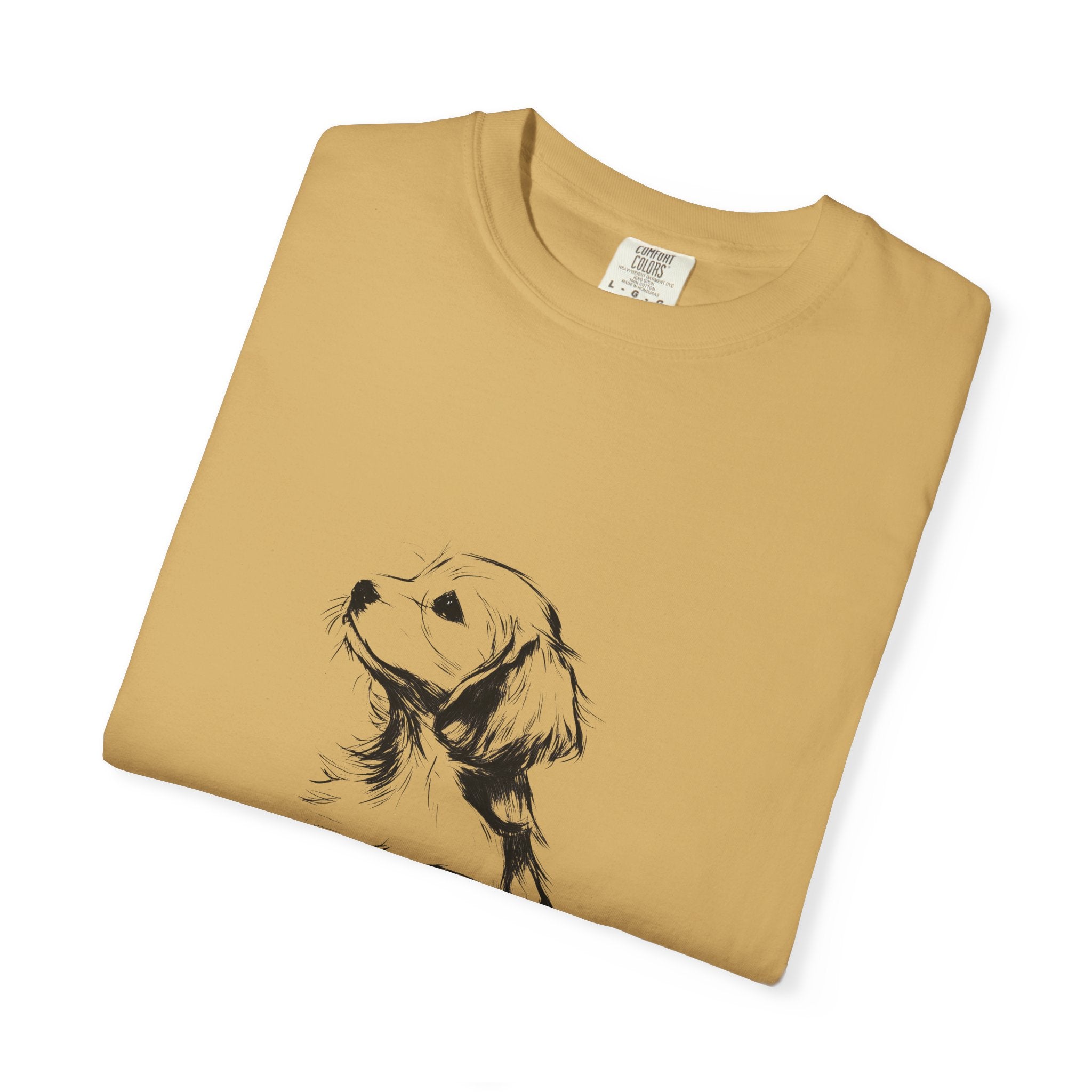 Personalized Cocker Spaniel T-Shirt | Custom Dog Name Tee | Comfort Colors 1717 Tee | Minimal Sketch Vintage Style | Dog lover gift
