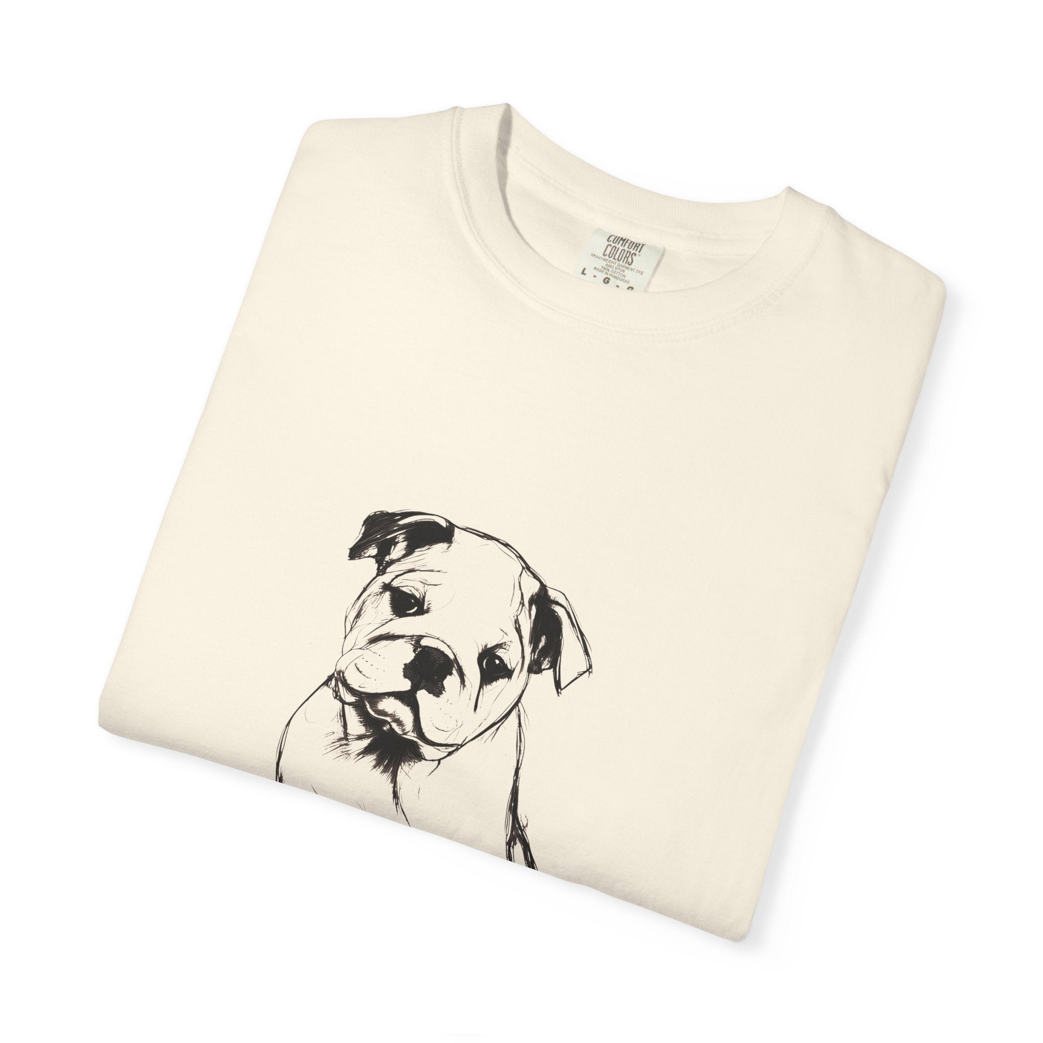 Personalized English Bulldog T-Shirt | Custom Dog Name Tee | Comfort Colors 1717 Tee | Minimal Sketch Vintage Style | Dog lover gift