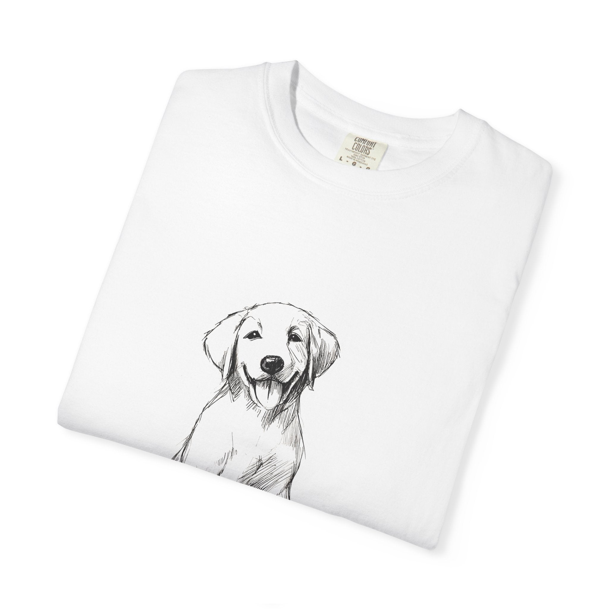 Personalized Labrador Retriever T-Shirt | Custom Dog Name Tee | Comfort Colors 1717 Tee | Minimal Sketch Vintage Style | Dog lover gift