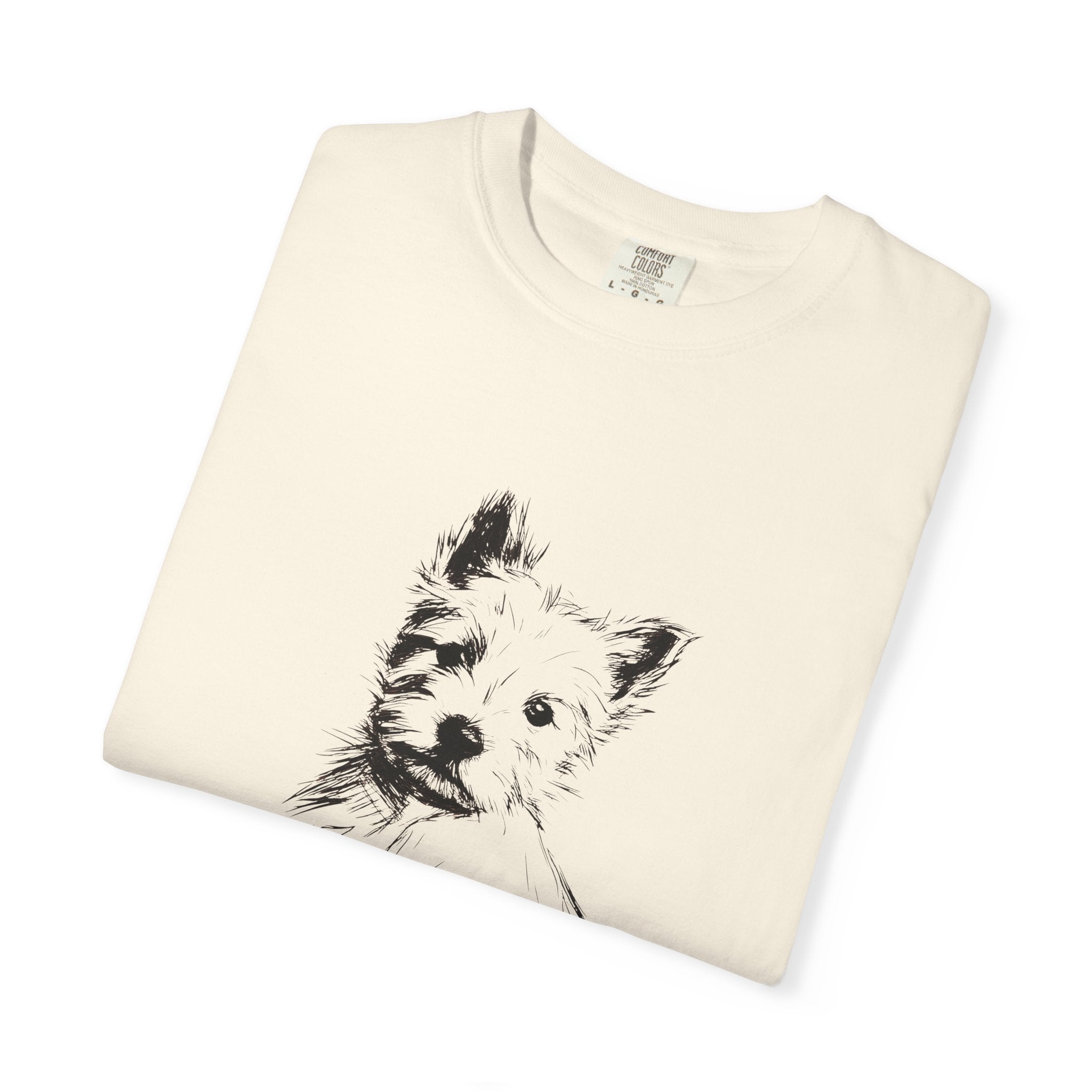 Personalized West Highland White Terrier T-Shirt | Custom Dog Name Tee | Comfort Colors Tee | Minimal Sketch Vintage Style | Dog lover gift